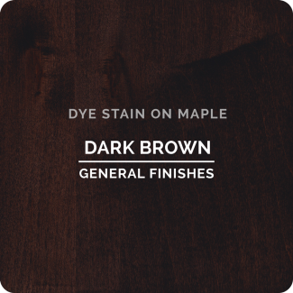 General Finishes Water Based Dye Stain - Dark Brown (ON MAPLE)
