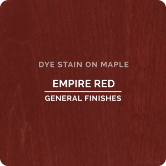 General Finishes Water Based Dye Stain - Empire Red (ON MAPLE)