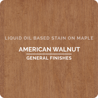 General Finishes Oil Based Liquid Wood Stain - American Walnut (ON MAPLE)