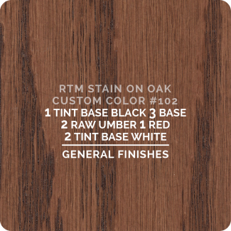 General Finishes RTM Wood Stain Custom Color Color - #102 (ON OAK)
