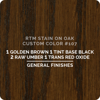 General Finishes RTM Wood Stain Custom Color Color - #107 (ON OAK)