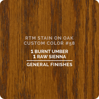 General Finishes RTM Wood Stain Custom Color Color - #58 (ON OAK)
