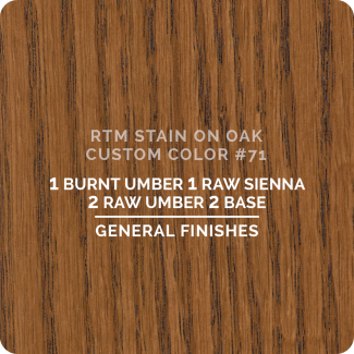 General Finishes RTM Wood Stain Custom Color Color - #71 (ON OAK)