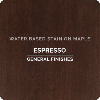 General Finishes Water Based Wood Stain - Espresso (ON MAPLE)