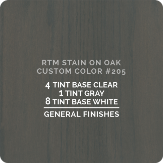 General Finishes RTM Wood Stain Color Custom Color - #205 (ON OAK)