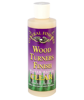 General Finishes Clear Water Based Topcoat Wood Turner's Finish, 1/2 Pint Bottle