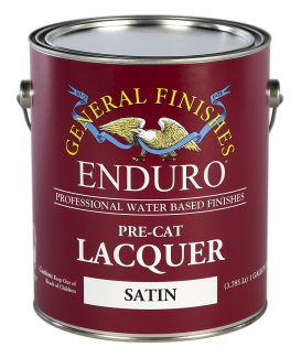 General Finishes Water Based Topcoat Enduro Pre-Cat Lacquer, Satin, Gallon