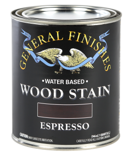 General Finishes Espresso Water Based Wood Stain, Quart