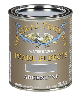 General Finishes Argentine Water Based Pearl Effects Paint, Quart