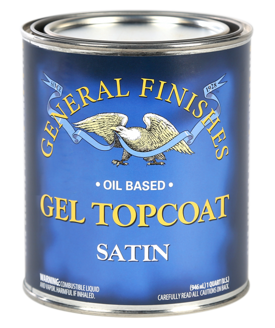 General Finishes Satin Oil Based Gel Topcoat, Quart