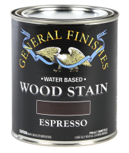 General Finishes Espresso Water Based Wood Stain, Quart