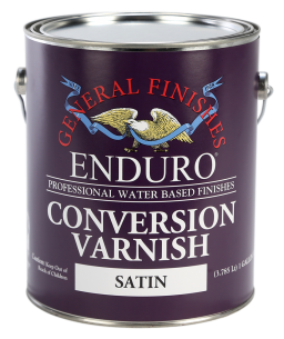 General Finishes Satin Water Based Topcoat Enduro Conversion Varnish, Gallon