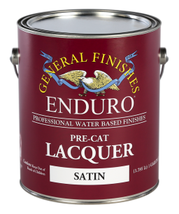 General Finishes Water Based Topcoat Enduro Pre-Cat Lacquer, Satin, Gallon